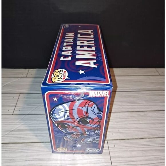 Funko POP Tee Marvel Exclusive Art Series T-Shirt XL Bobble Head Captain America - Picture 6 of 8